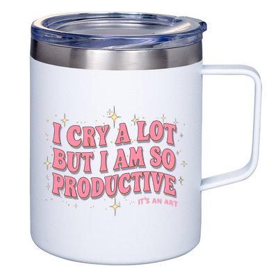 I Cry A Lot But I Am So Productive Its An Art Ttpd Taylor Lover 12oz Stainless Steel Coffee Mug