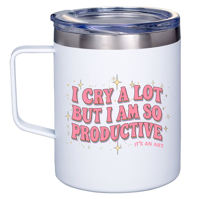 I Cry A Lot But I Am So Productive Its An Art Ttpd Taylor Lover 12oz Stainless Steel Coffee Mug