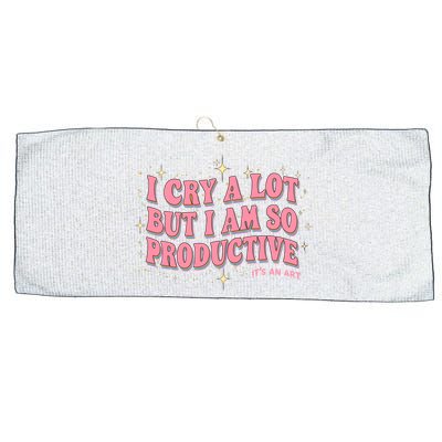 I Cry A Lot But I Am So Productive Its An Art Ttpd Taylor Lover Large Microfiber Waffle Golf Towel