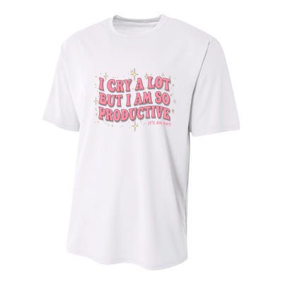 I Cry A Lot But I Am So Productive Its An Art Ttpd Taylor Lover Youth Performance Sprint T-Shirt