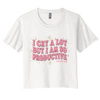 I Cry A Lot But I Am So Productive Its An Art Ttpd Taylor Lover Crop Top