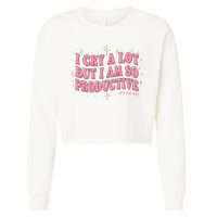 I Cry A Lot But I Am So Productive Its An Art Ttpd Taylor Lover Cropped Pullover Crew