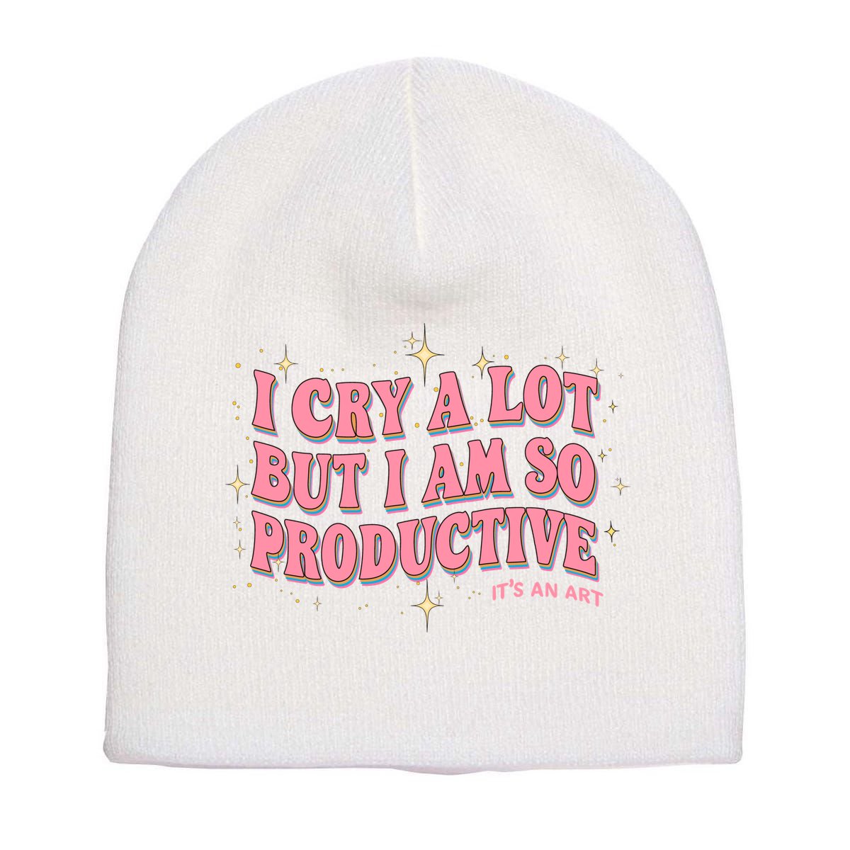 I Cry A Lot But I Am So Productive Its An Art Ttpd Taylor Lover Short Acrylic Beanie