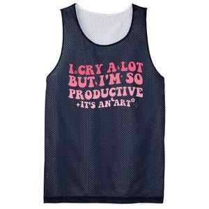 I Cry A Lot But IM So Productive Mesh Reversible Basketball Jersey Tank