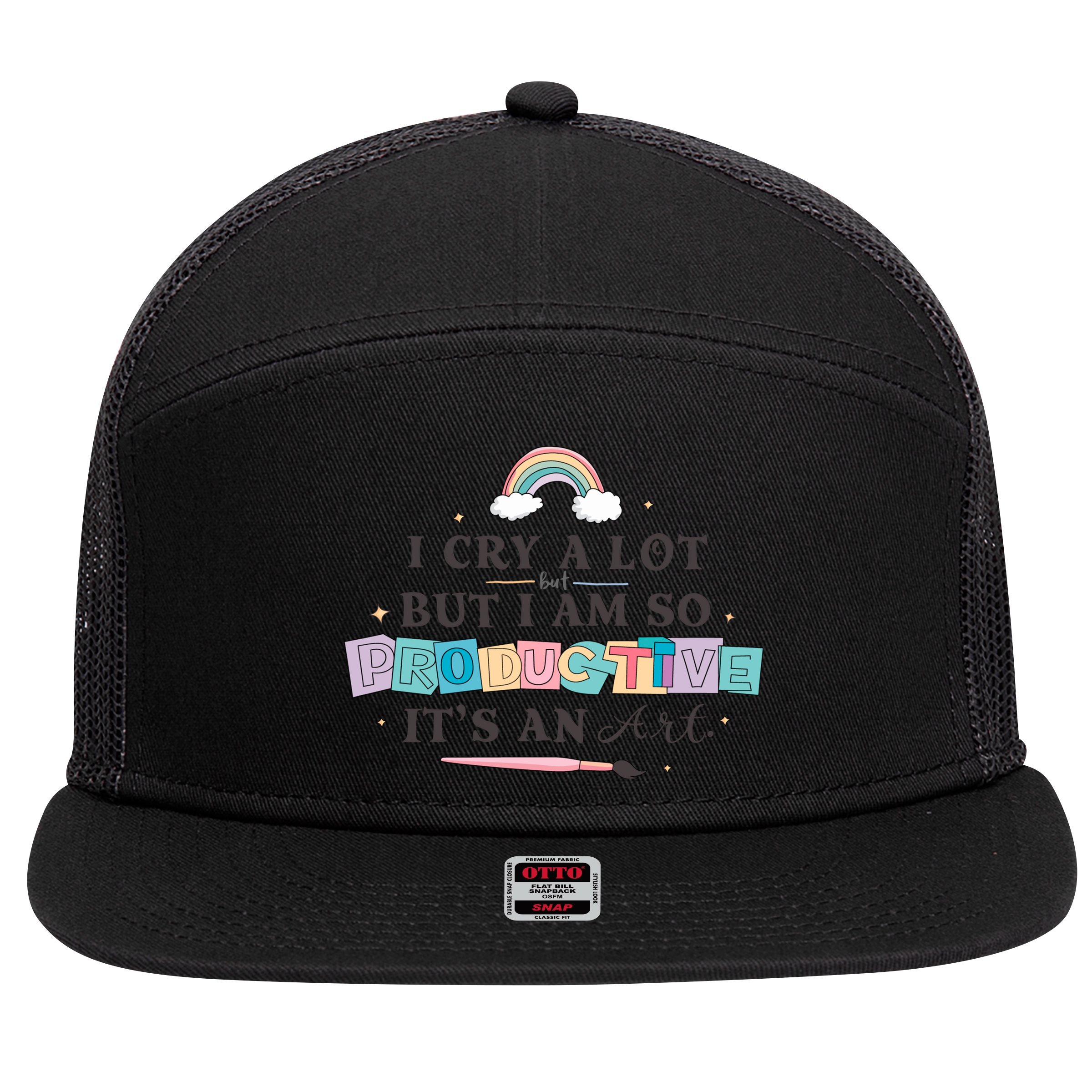 I Cry A Lot I Am So Productive ItS An Art Ttpd Taylor Lover 7 Panel Mesh Trucker Snapback Hat