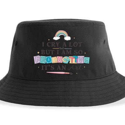 I Cry A Lot I Am So Productive ItS An Art Ttpd Taylor Lover Sustainable Bucket Hat