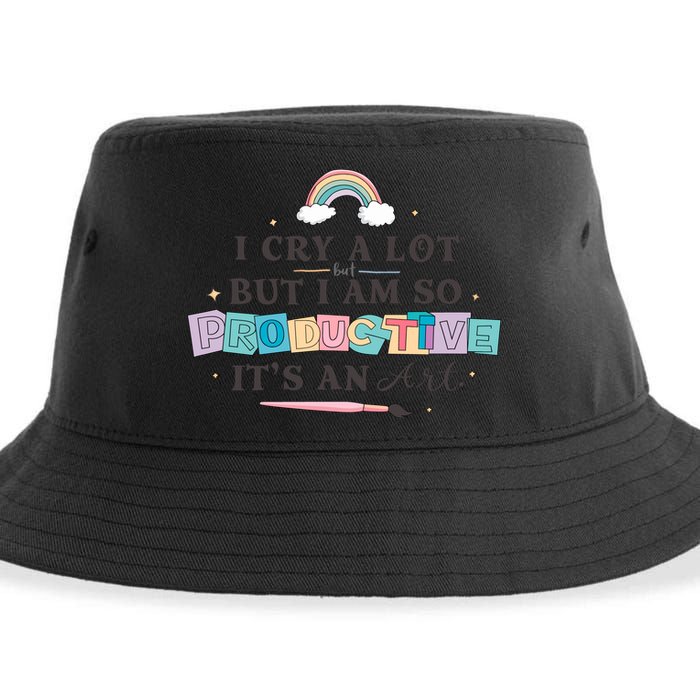 I Cry A Lot I Am So Productive ItS An Art Ttpd Taylor Lover Sustainable Bucket Hat