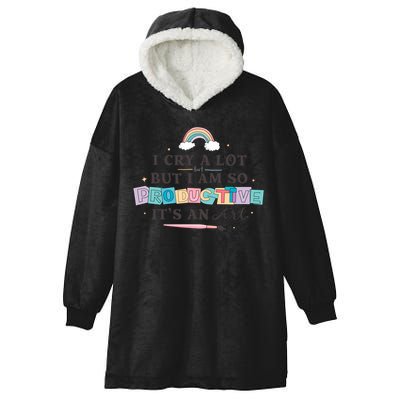 I Cry A Lot I Am So Productive ItS An Art Ttpd Taylor Lover Hooded Wearable Blanket