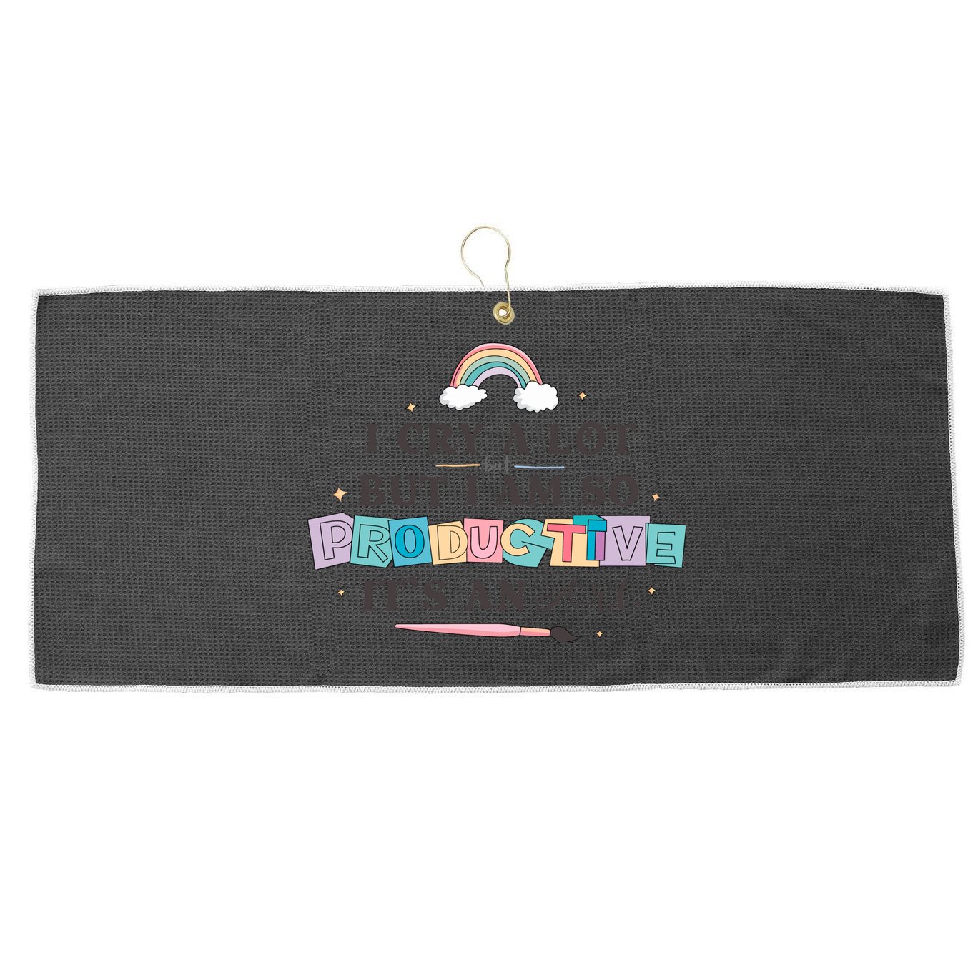 I Cry A Lot I Am So Productive ItS An Art Ttpd Taylor Lover Large Microfiber Waffle Golf Towel