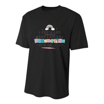 I Cry A Lot I Am So Productive ItS An Art Ttpd Taylor Lover Youth Performance Sprint T-Shirt
