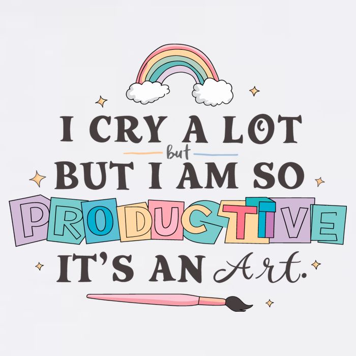 I Cry A Lot I Am So Productive ItS An Art Ttpd Taylor Lover Garment-Dyed Sweatshirt