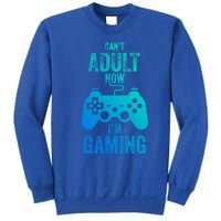 I Cant Adult Now I Am Gaming Funny Video Gamer Gaming Gift Sweatshirt