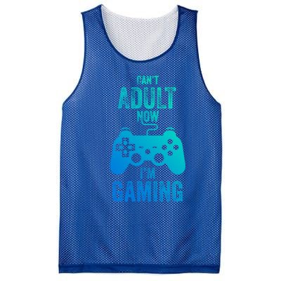 I Cant Adult Now I Am Gaming Funny Video Gamer Gaming Gift Mesh Reversible Basketball Jersey Tank