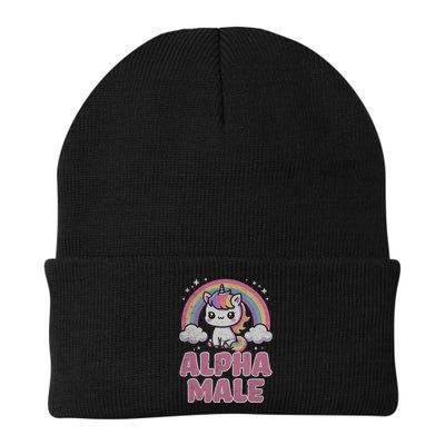 Ironic Cute Alpha Male Unicorn Funny Sarcastic Humor Gift Beanie