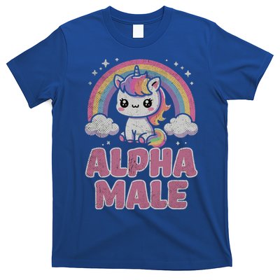 Ironic Cute Alpha Male Unicorn Funny Sarcastic Humor Gift T-Shirt