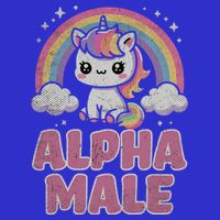 Ironic Cute Alpha Male Unicorn Funny Sarcastic Humor Gift Womens Tank Top