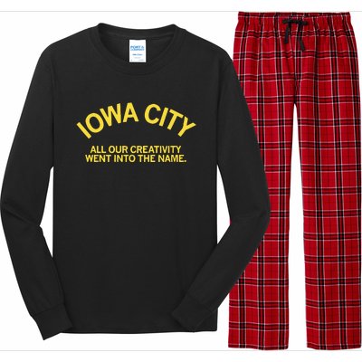 Iowa City All Our Creativity Went Into The Name Long Sleeve Pajama Set