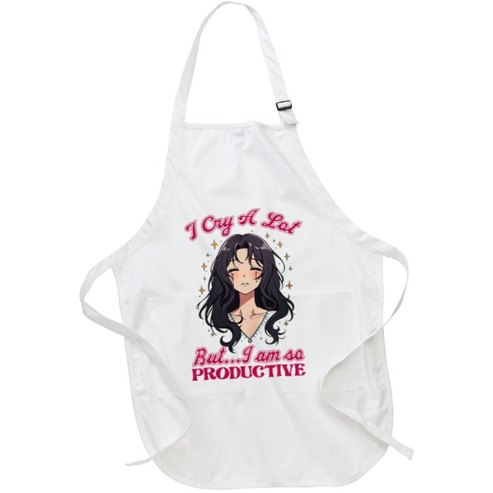 IM Cry A Lot But.. I Am So Productive Full-Length Apron With Pockets