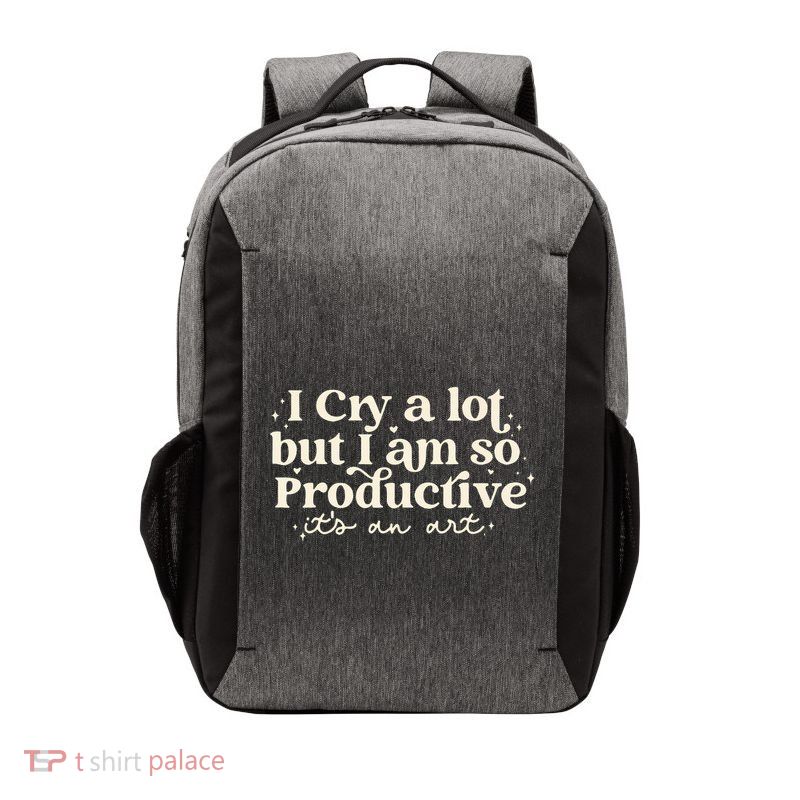 I Cry A Lot But I Am So Productive ItS An Art Vector Backpack