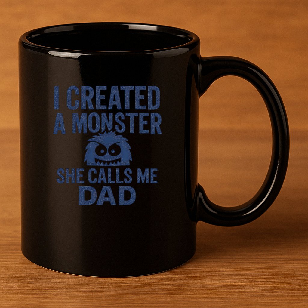 I Created a Monster - Perfect for Father's Day Gifts 11oz C Handle Ceramic Mug