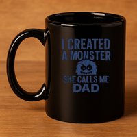 I Created a Monster - Perfect for Father's Day Gifts 11oz C Handle Ceramic Mug