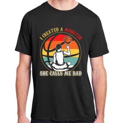 I Created A Monster She Call Me Dad Basketball Adult ChromaSoft Performance T-Shirt