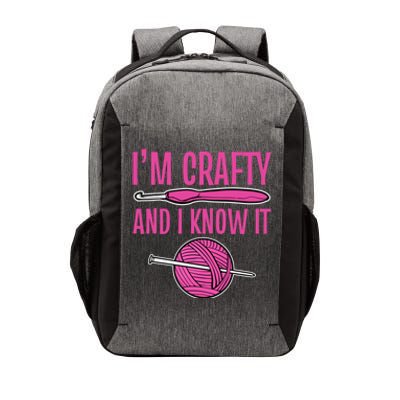 I'm Crafty And I Know It Mom Grandma Funny Crafter Design Gift Vector Backpack