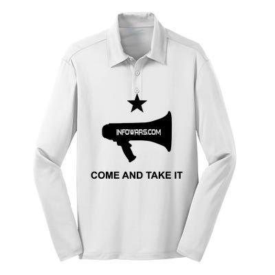 Infowars.Com Come And Take It Silk Touch Performance Long Sleeve Polo