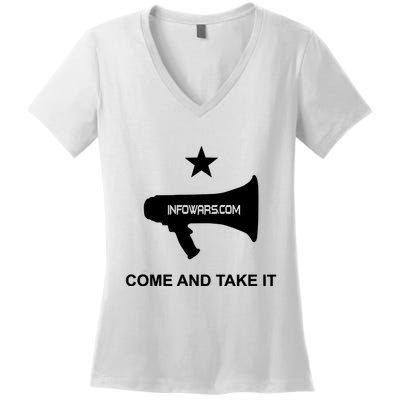 Infowars.Com Come And Take It Women's V-Neck T-Shirt