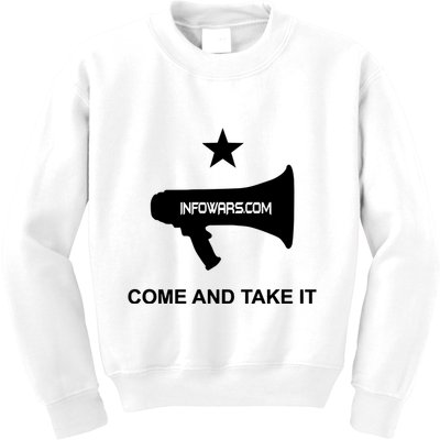 Infowars.Com Come And Take It Kids Sweatshirt