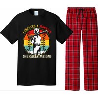 I Created A Monster She Call Me Dad Softball Baseball Lover Pajama Set