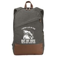I Catch A Lot Of Fish But My Wife Was My Best Catch Ever Cotton Canvas Backpack