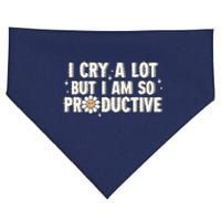 I Cry A Lot But I Am Productive USA-Made Doggie Bandana