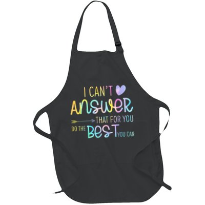 I Can't Answer That For You Staar Test Teacher Testing Day  Full-Length Apron With Pockets