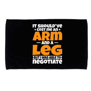 It Cost An Arm And A Leg Funny Amputation Leg Amputee Microfiber Hand Towel