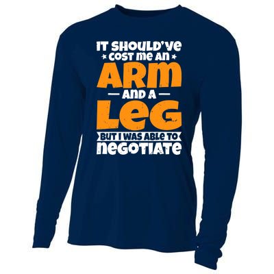 It Cost An Arm And A Leg Funny Amputation Leg Amputee Cooling Performance Long Sleeve Crew