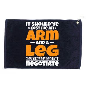 It Cost An Arm And A Leg Funny Amputation Leg Amputee Grommeted Golf Towel