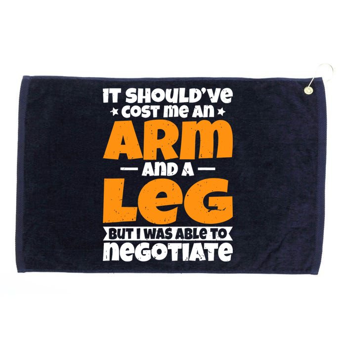 It Cost An Arm And A Leg Funny Amputation Leg Amputee Grommeted Golf Towel