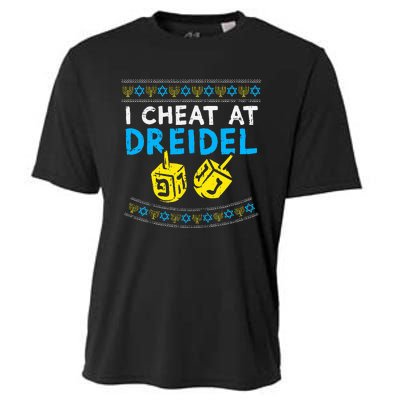 I Cheat At Dreidel Ugly Hanukkah Sweater Chanukah Jew Gift Cooling Performance Crew T-Shirt