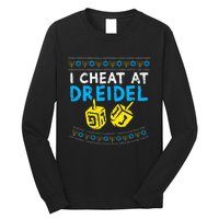 I Cheat At Dreidel Ugly Hanukkah Sweater Chanukah Jew Gift Long Sleeve Shirt