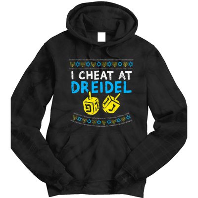 I Cheat At Dreidel Ugly Hanukkah Sweater Chanukah Jew Gift Tie Dye Hoodie