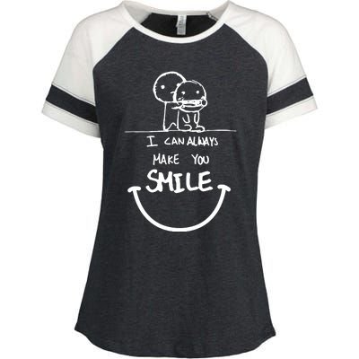 I Can Always Make You Smile Enza Ladies Jersey Colorblock Tee