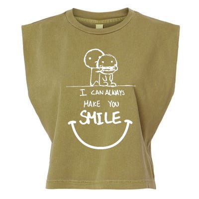 I Can Always Make You Smile Garment-Dyed Women's Muscle Tee