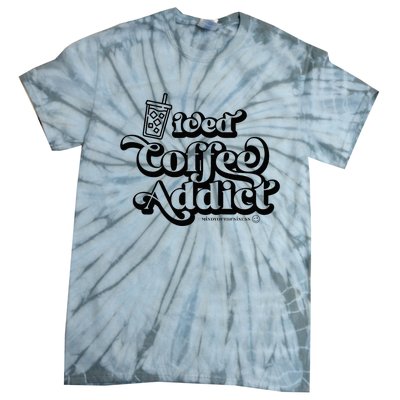 Iced Coffee Addict for Retro Iced Coffee Latte Lovers Tie-Dye T-Shirt