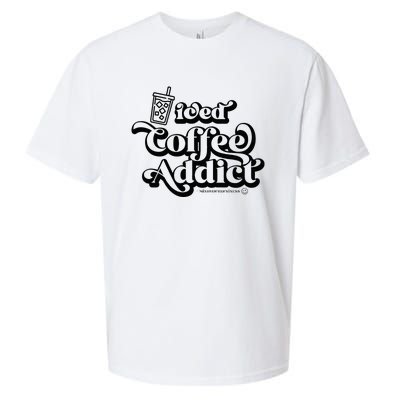 Iced Coffee Addict for Retro Iced Coffee Latte Lovers Sueded Cloud Jersey T-Shirt