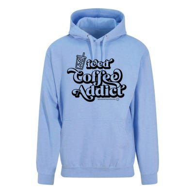 Iced Coffee Addict for Retro Iced Coffee Latte Lovers Unisex Surf Hoodie