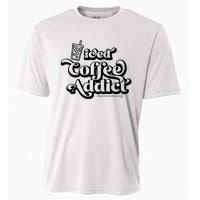 Iced Coffee Addict for Retro Iced Coffee Latte Lovers Cooling Performance Crew T-Shirt