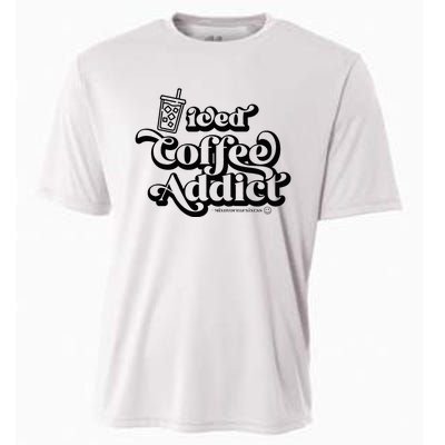 Iced Coffee Addict for Retro Iced Coffee Latte Lovers Cooling Performance Crew T-Shirt