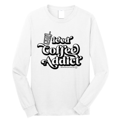 Iced Coffee Addict for Retro Iced Coffee Latte Lovers Long Sleeve Shirt