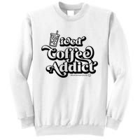 Iced Coffee Addict for Retro Iced Coffee Latte Lovers Sweatshirt